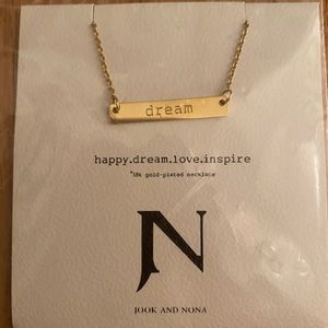 NWOT Jook & Nona 18k Gold Plated Dream Necklace